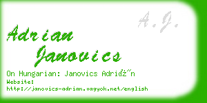 adrian janovics business card